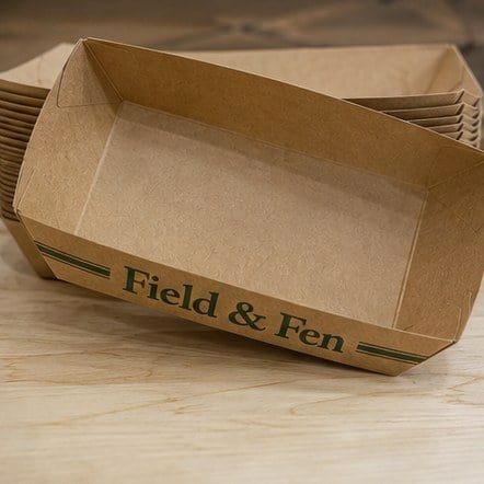 Compostable Kraft Hot Dog Trays