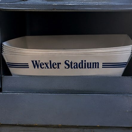 Customized hot dog trays for ballparks and stadiums