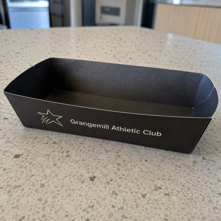 Hot dog trays with logo printing - customer photo